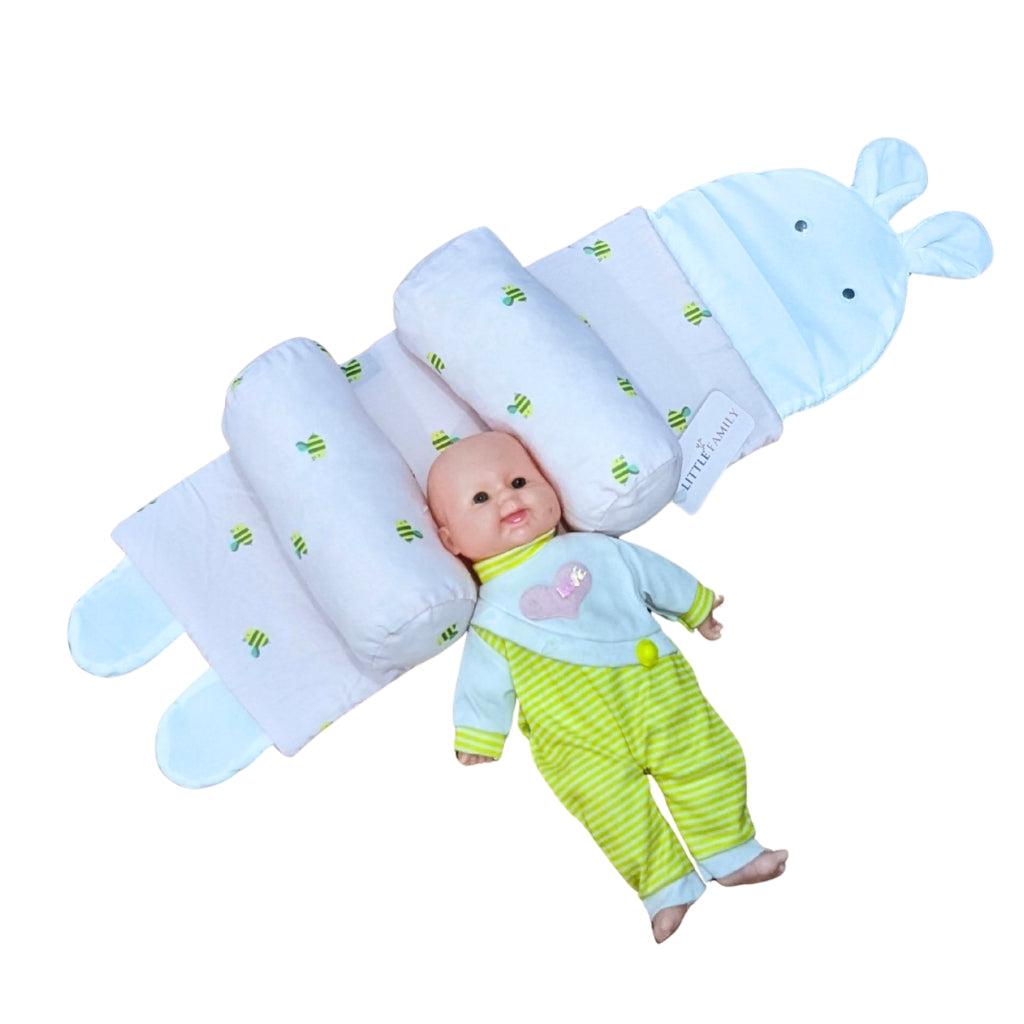 Buzzy Bee Bunny Baby Head Shaping Pillow – Ergonomic Support
