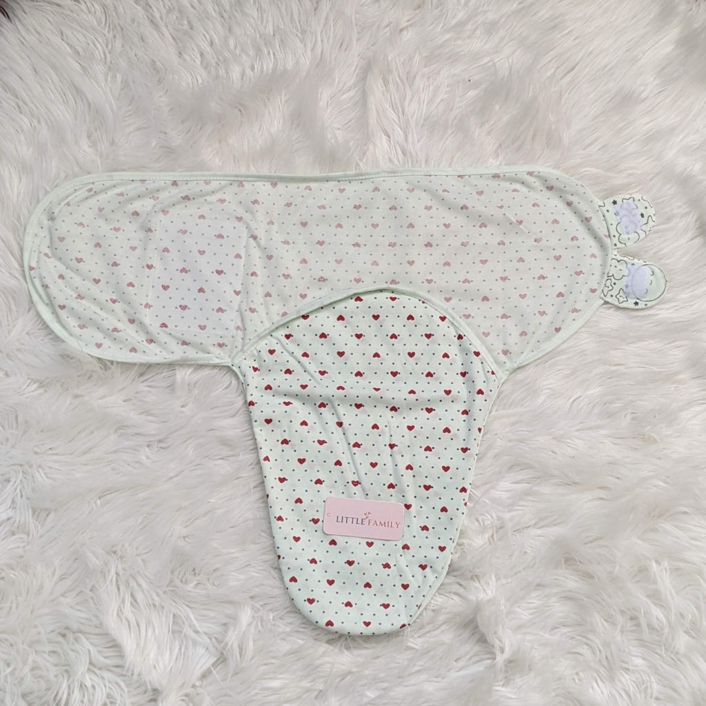 Dotted Heart Baby Swaddle
