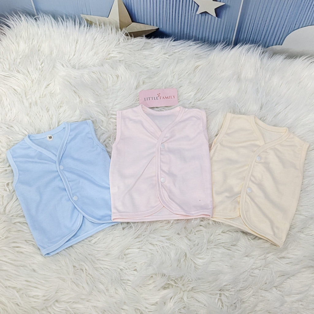 Soft Cotton Baby Vest Set – Pack of 3