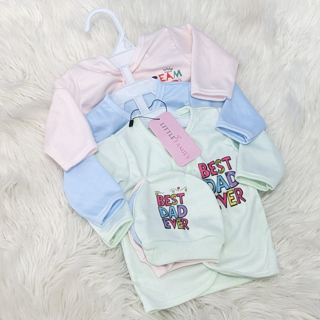 Newborn 3-Piece Cotton Outfit Set – Soft & Breathable