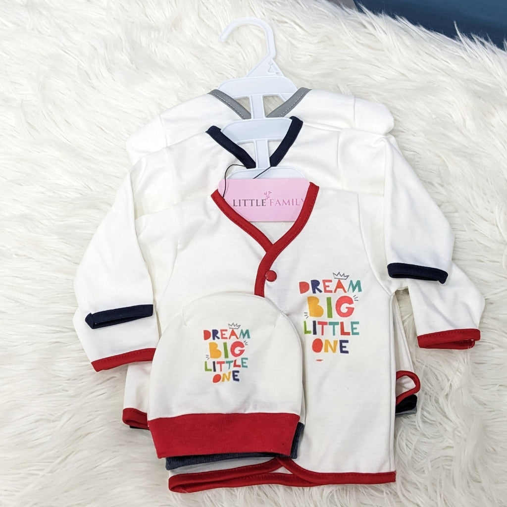 Newborn 3-Piece Cotton Outfit Set – Pack of 3