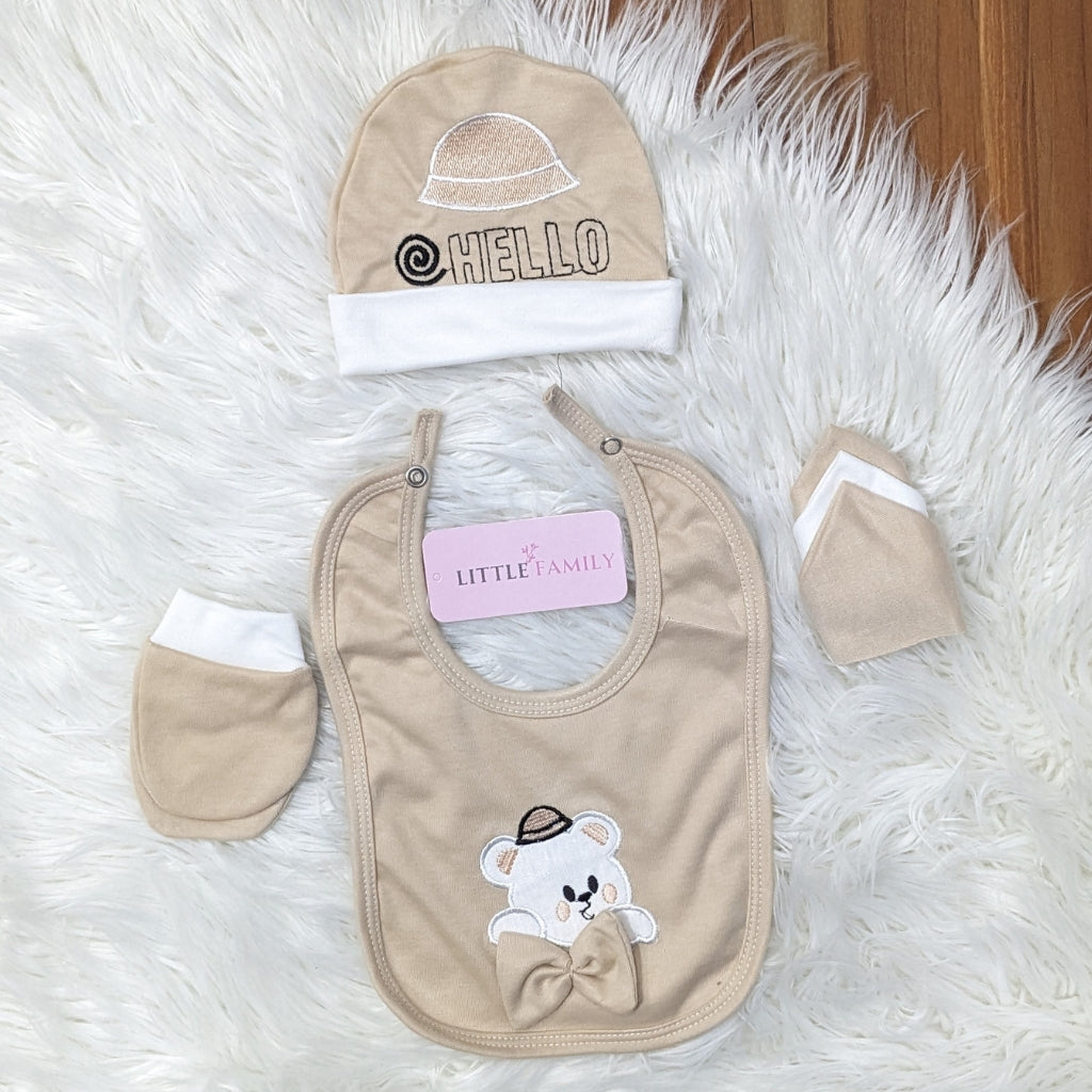 Premium Newborn Baby 10-Piece Gift Set - (Bear) | Beige