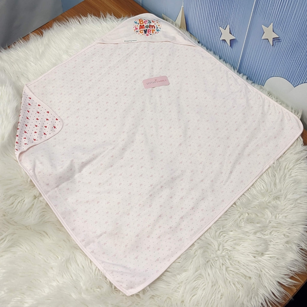 Premium Baby Hooded Wrapping Sheet | "Best Mom Ever"