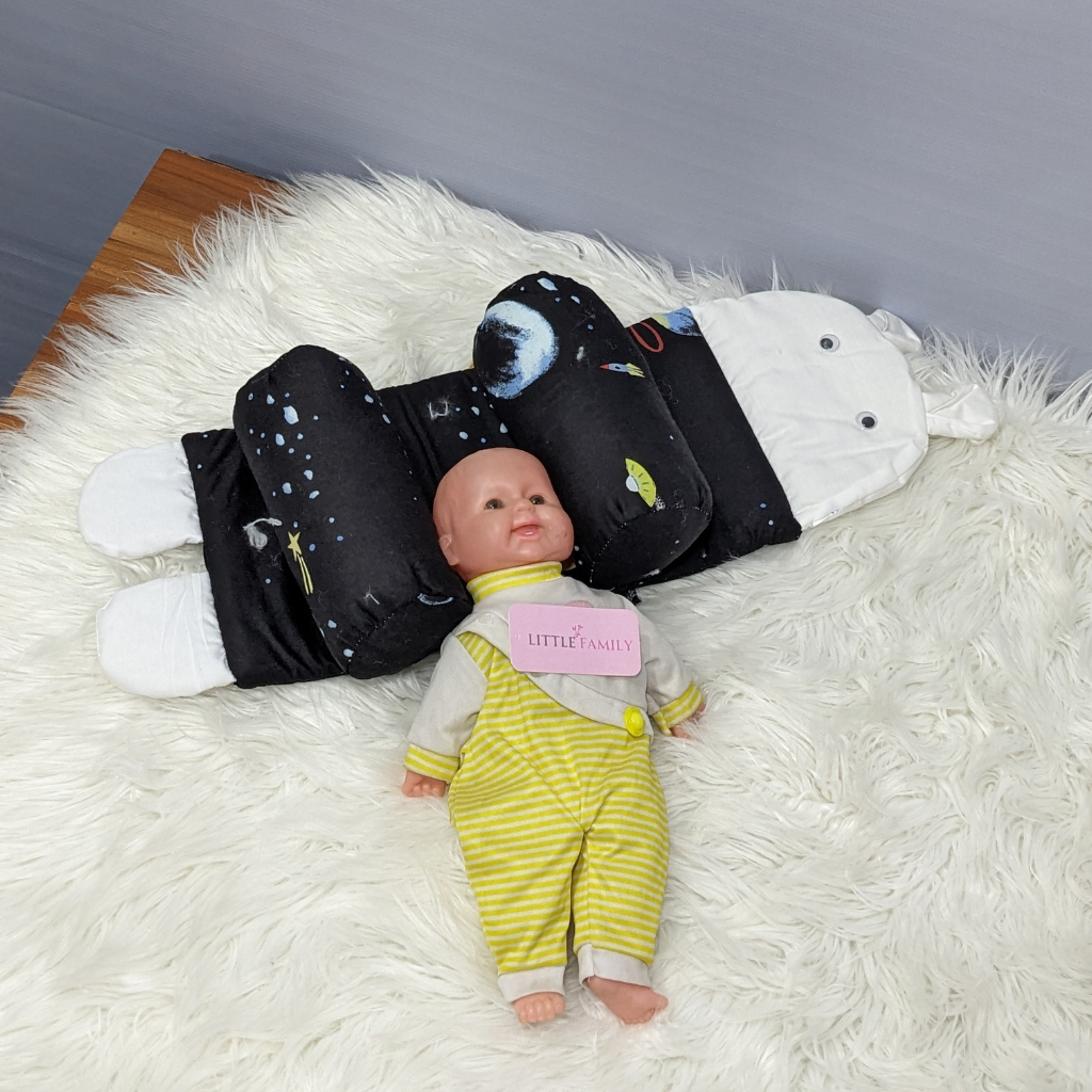 Black Galaxy Theme Baby Head Shaping Pillow – Ergonomic Support