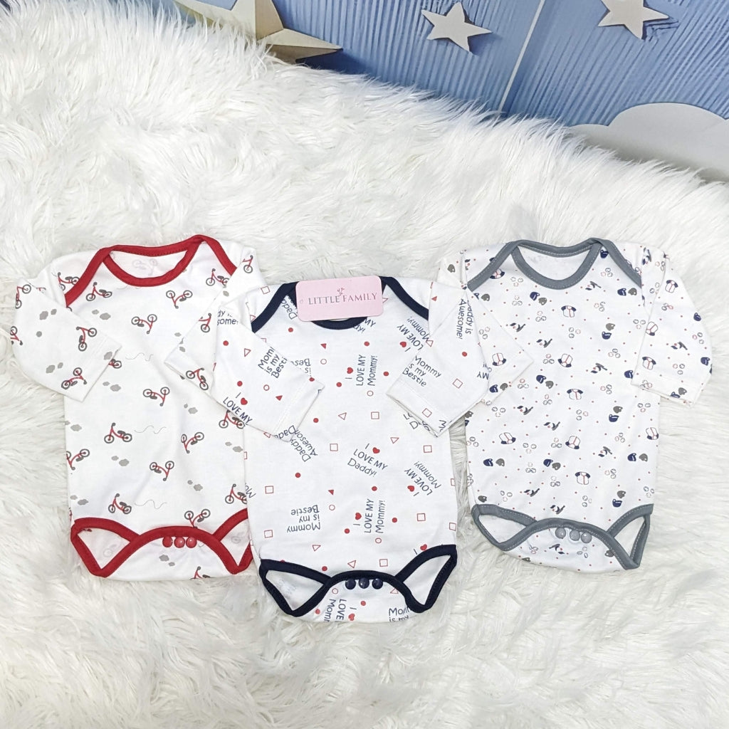 Premium Baby Bodysuits – Pack of 3