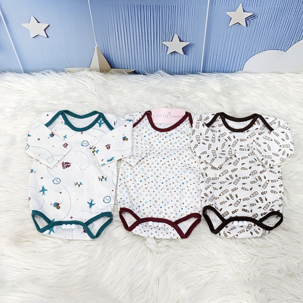 Premium Baby Bodysuits – Pack of 3 | Plane Design