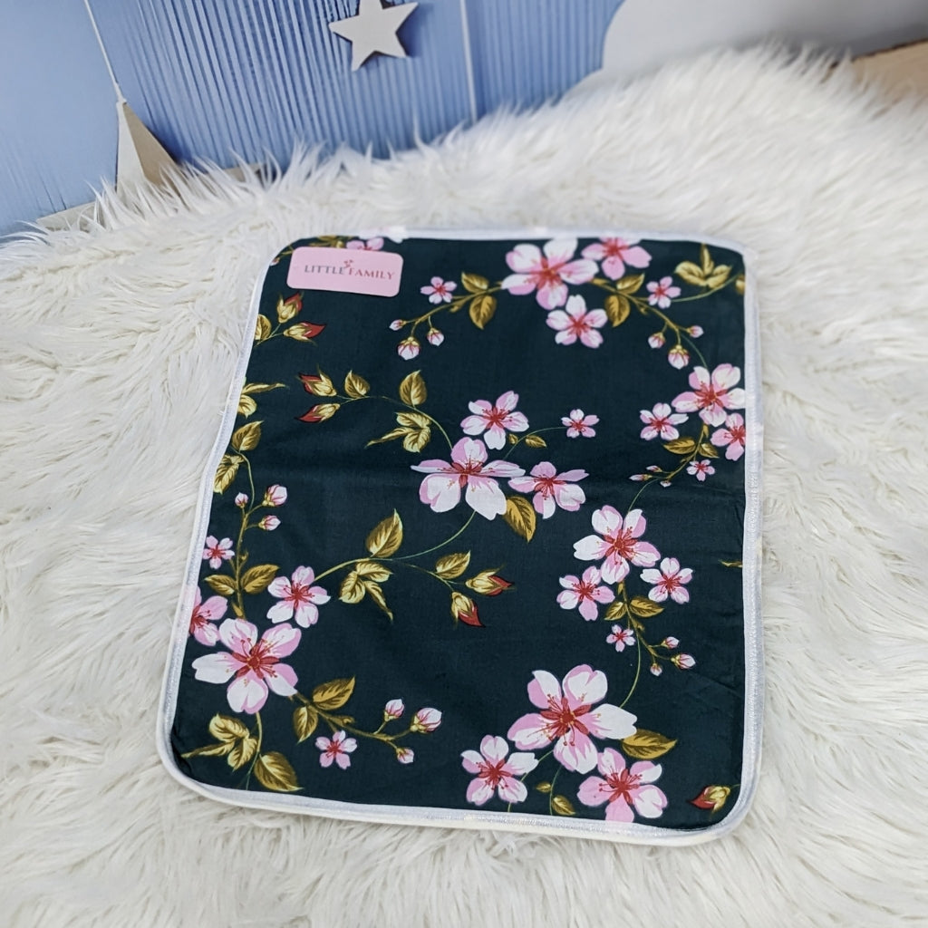Premium Waterproof Medium Baby Diaper Changing Sheet – Floral Print