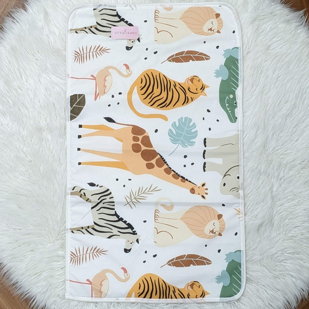 Premium Double-XL Waterproof Baby Diaper Changing Sheet – Animal Print
