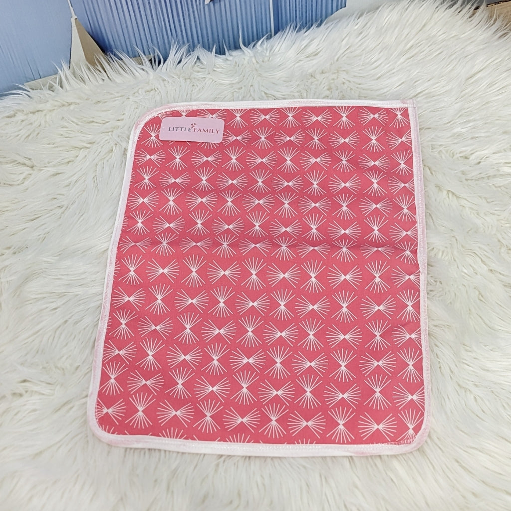 Premium Waterproof Medium Baby Diaper Changing Sheet – Pink Ribbon