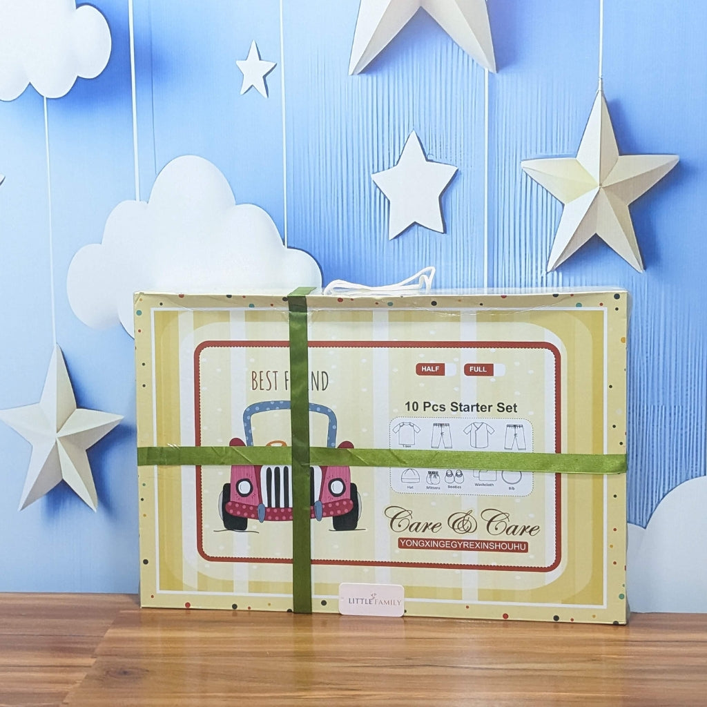 Care & Care 10-Piece Newborn Gift Set β Soft Cotton Essentials