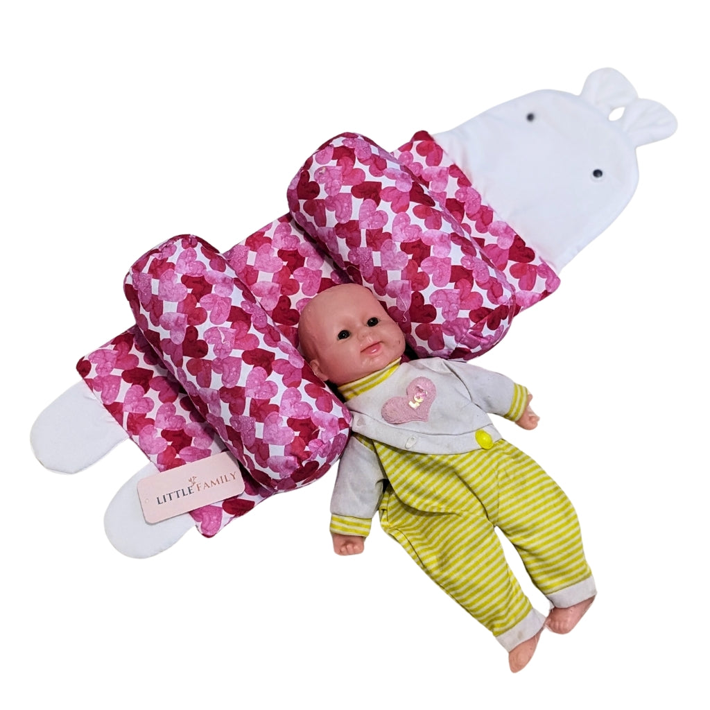 Pink Heart Baby Head Shaping Pillow – Ergonomic Support