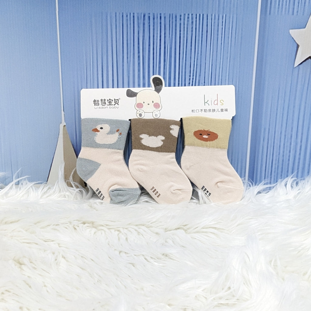 3-Pack Premium Cotton Baby Socks