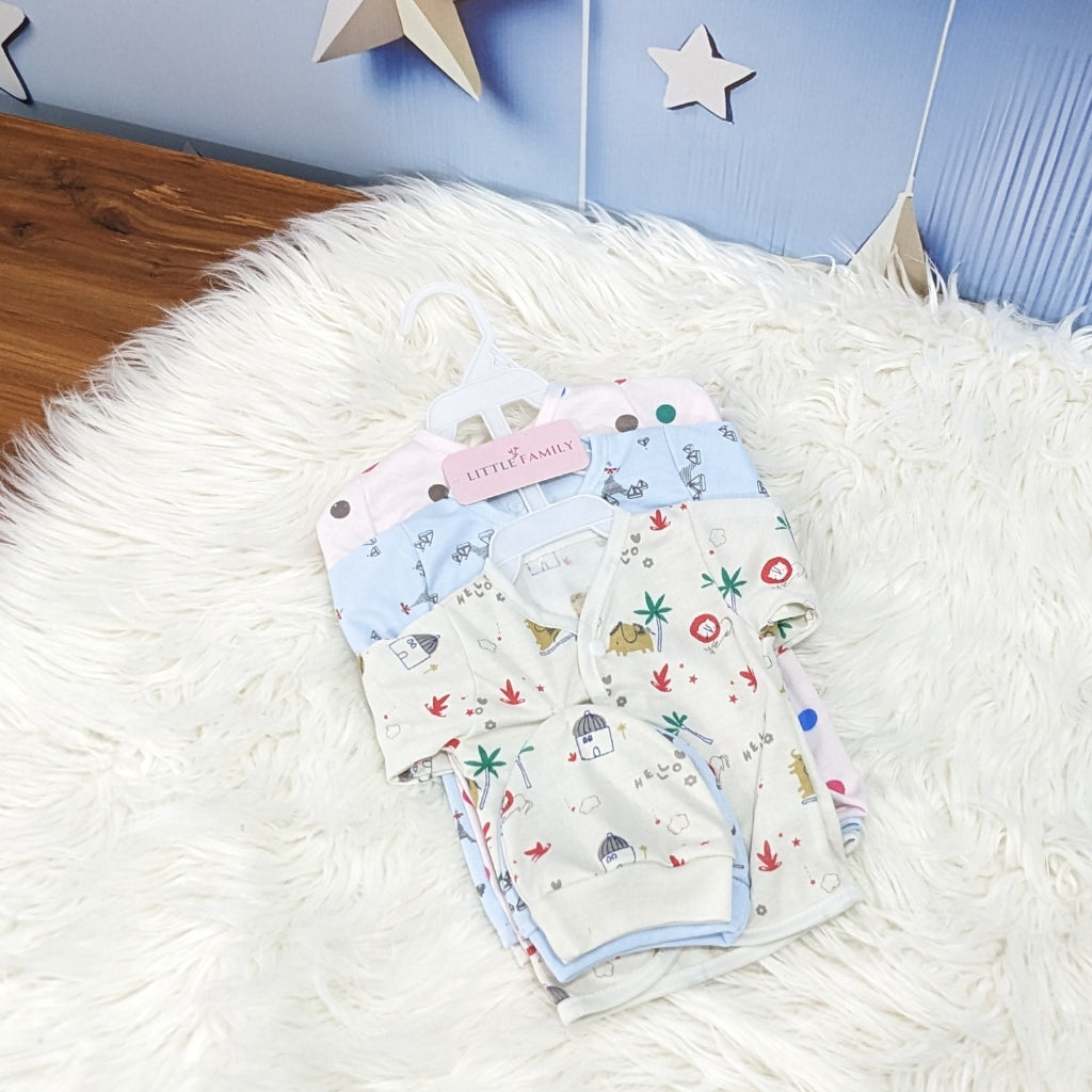 Newborn 3-Piece Cotton Outfit Set – Soft & Breathable