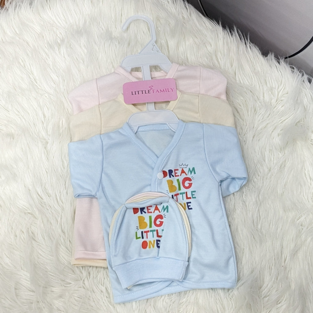 Newborn 3-Piece Cotton Outfit Set – Pack of 3