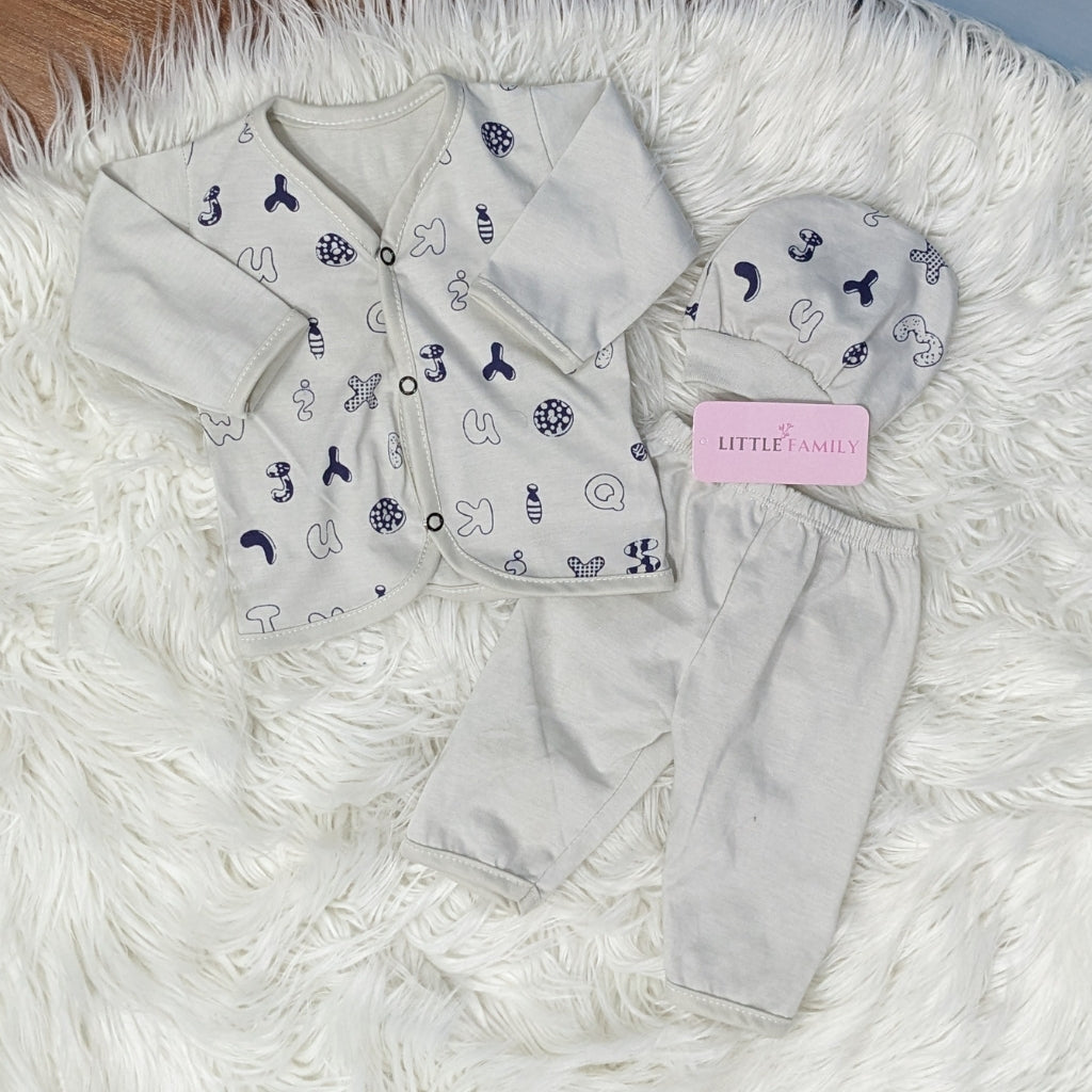 Newborn 3-Piece Cotton Outfit Set – Pack of 3