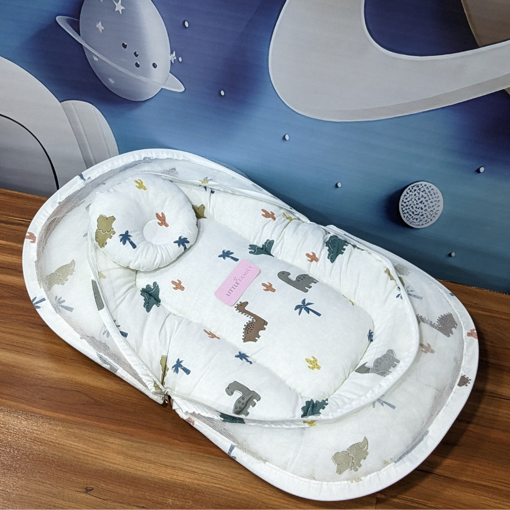 Dino Theme Summer Mosquito Net with Pillow