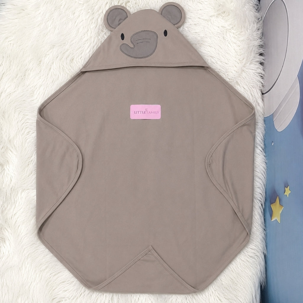 Premium Baby Hooded Wrapping Sheet | Elephant