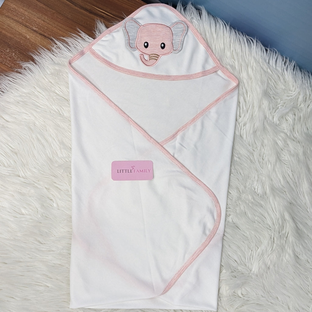 Premium Baby Hooded Wrapping Sheet | Elephant