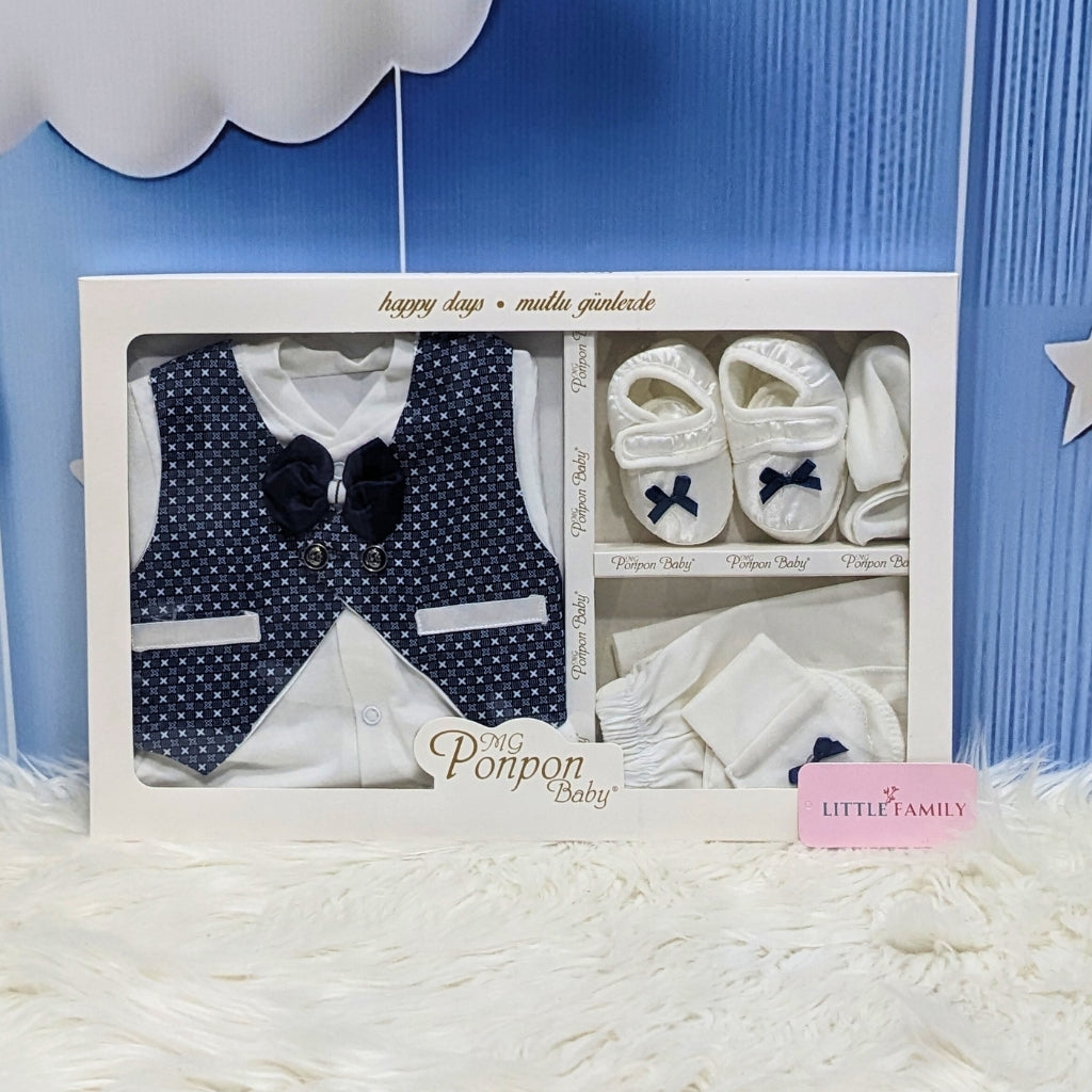 Baby Formal Outfit Set - Navy Blue