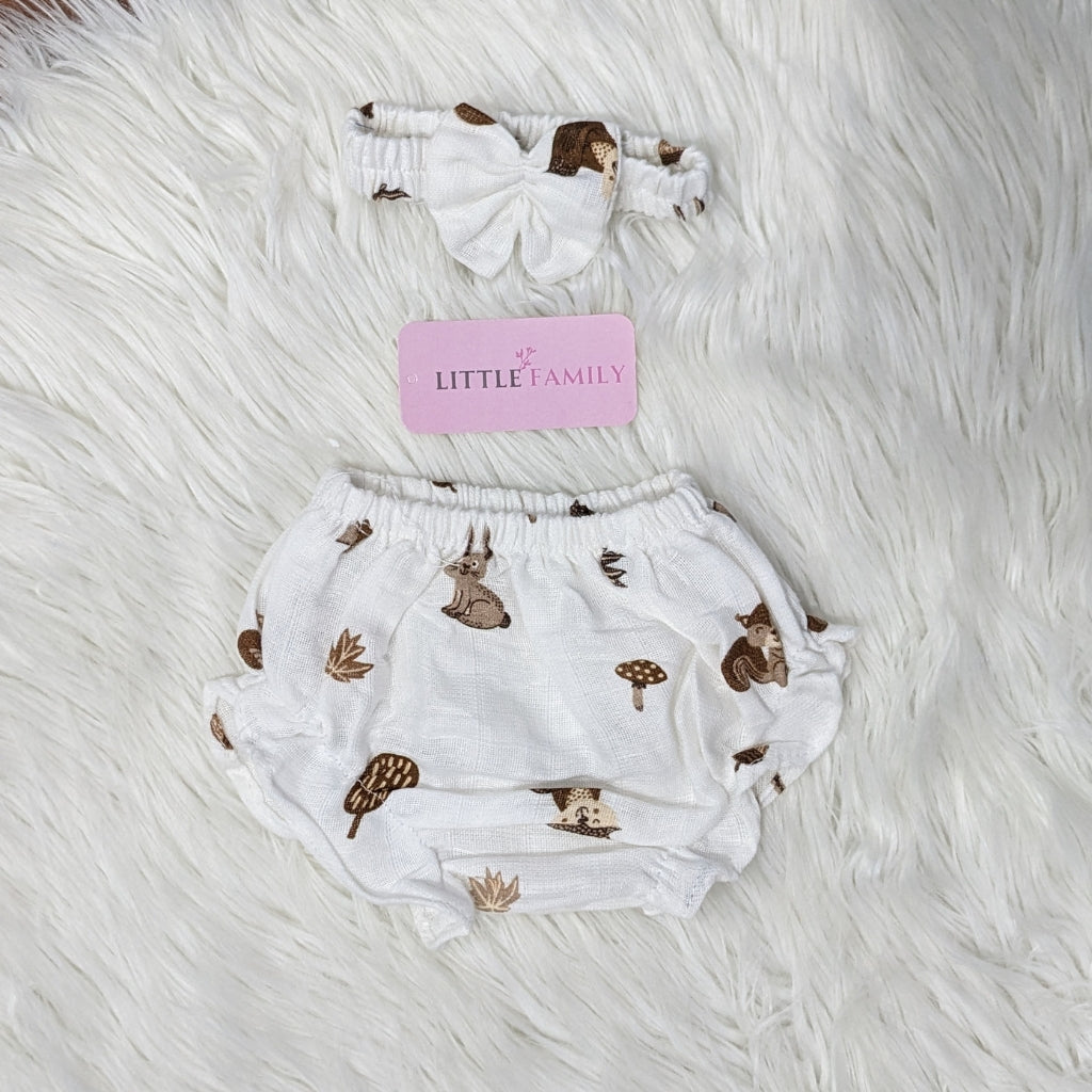 Premium Baby Frock Set with Nappy & Headband