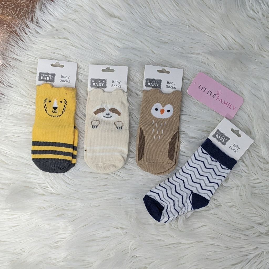 Premium Soft Cotton Baby Socks – Cute Animal Design
