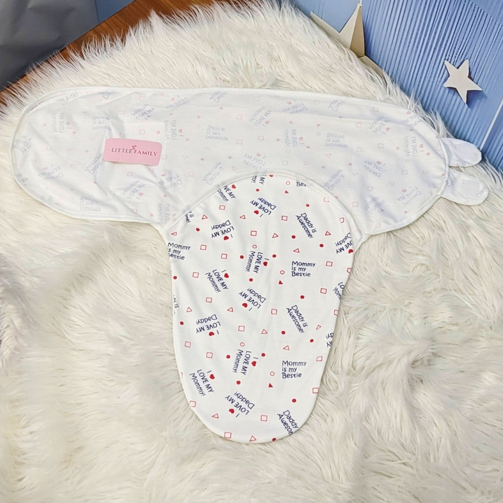 "I Love Mummy" Baby Swaddle – White