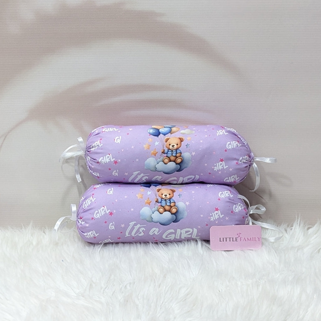 "It's a Girl" Baby 7 PC'S Bedding Set - (Purple) | Large