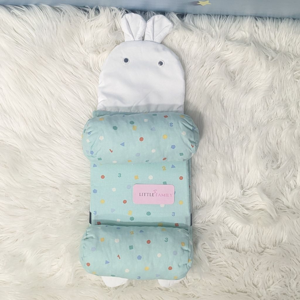 Light Green Shapes Baby Head Shaping Pillow – Ergonomic Support