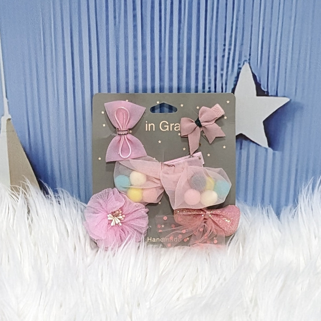 Premium Baby Girl Hair Clip Set – 6-Piece