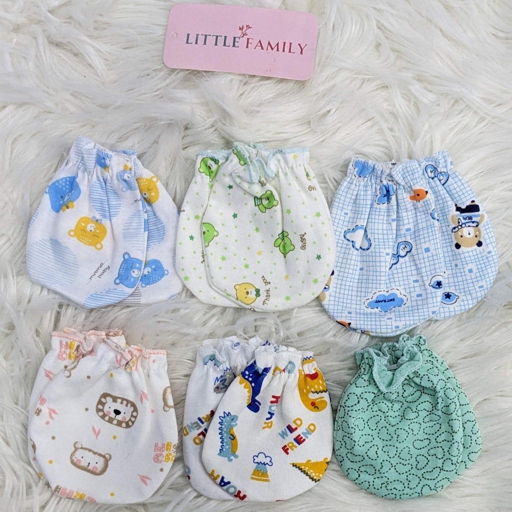Premium Baby Cotton Mittens – Pack of 6