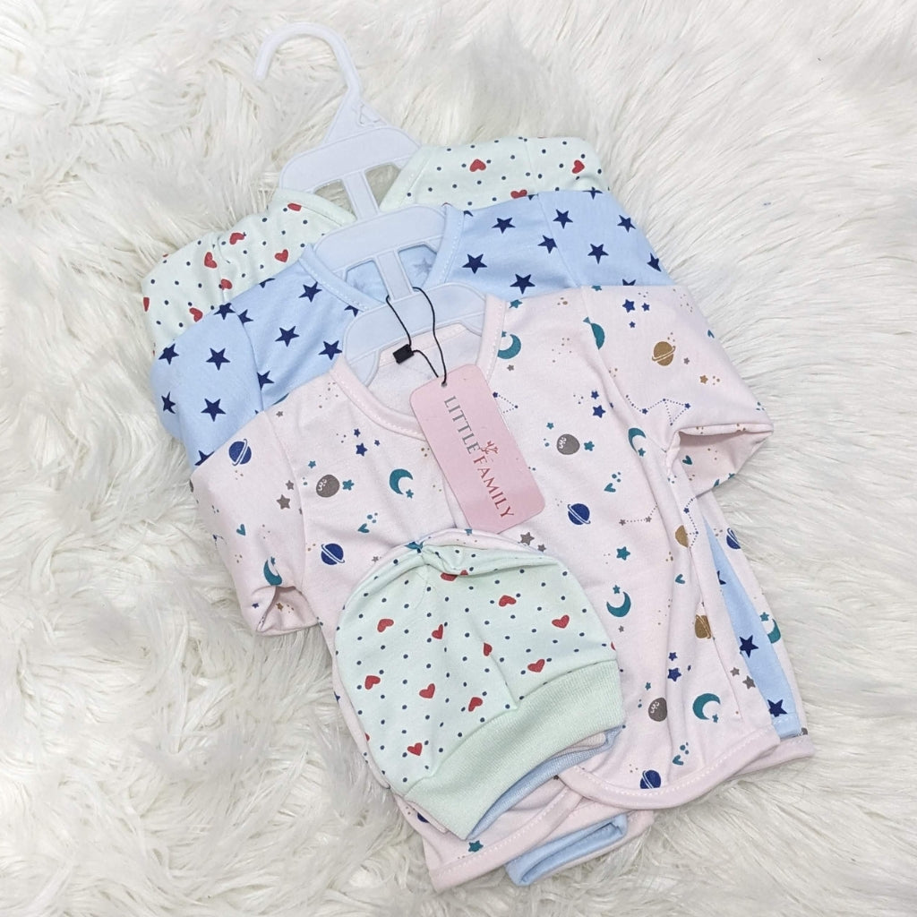 Newborn 3-Piece Cotton Outfit Set – Soft & Breathable