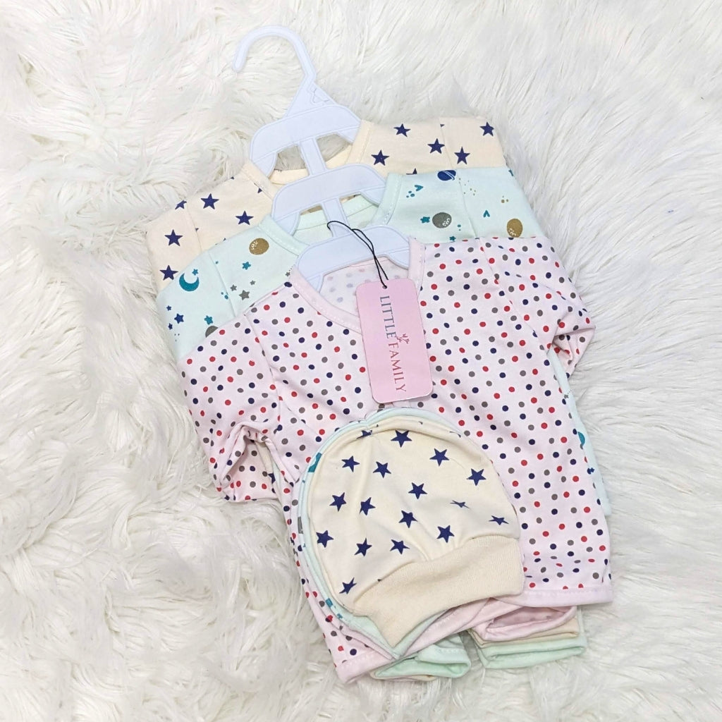 Newborn 3-Piece Cotton Outfit Set – Soft & Breathable
