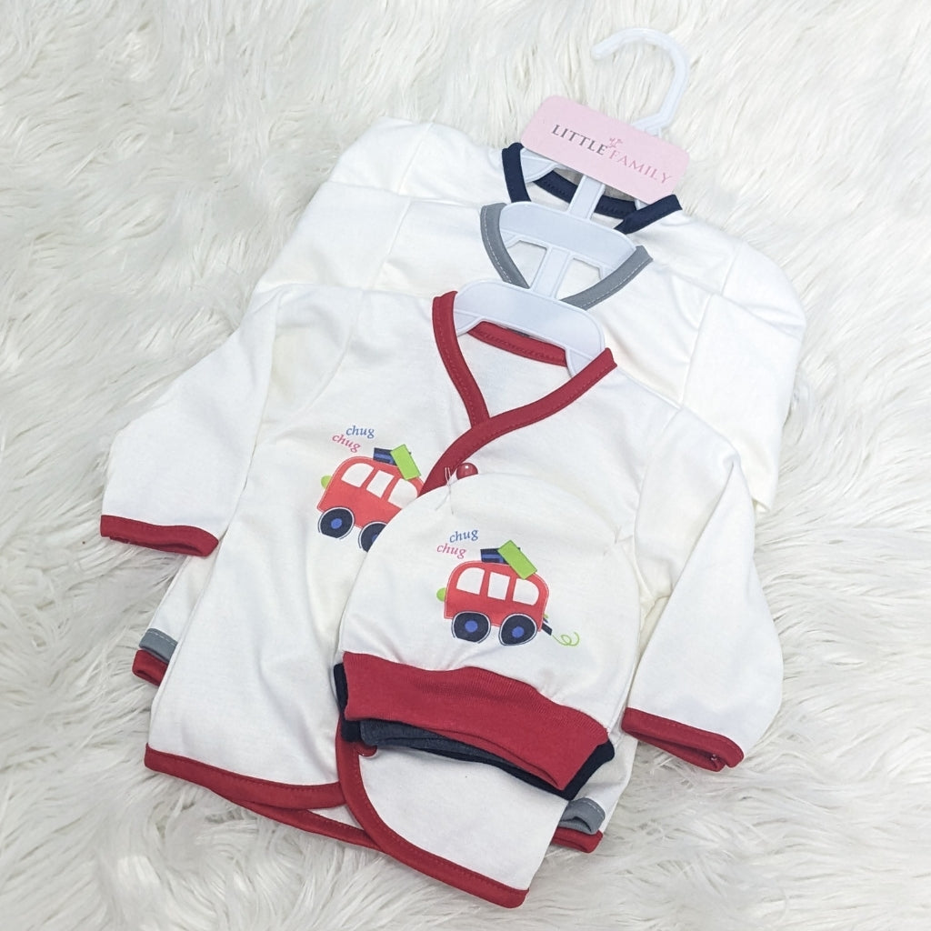 Newborn 3-Piece Cotton Outfit Set – Soft & Breathable