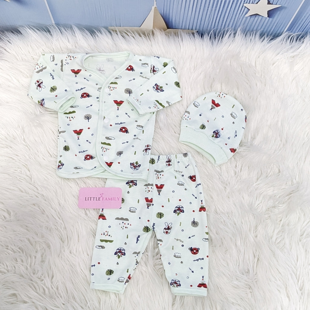 Newborn 3-Piece Cotton Outfit Set – Pack of 3