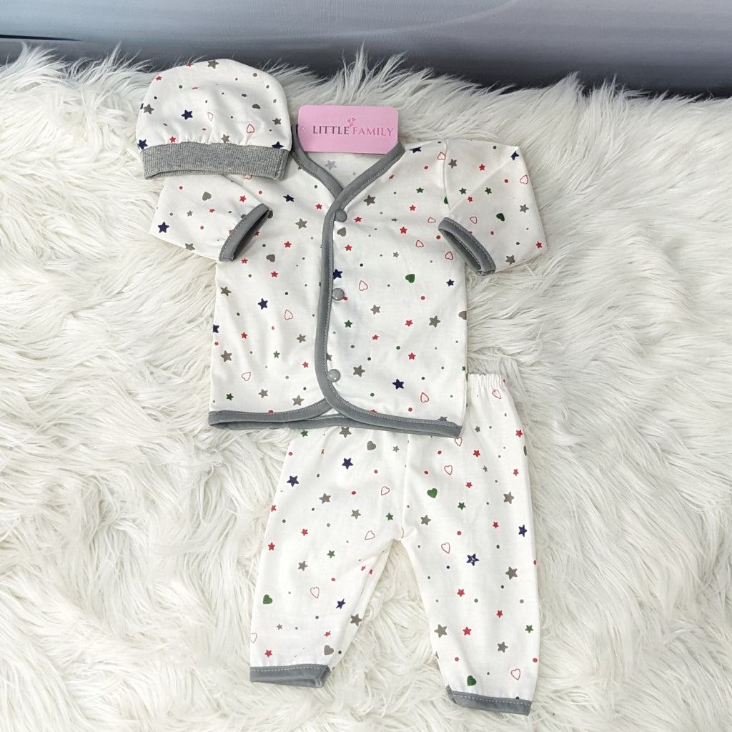Newborn 3-Piece Cotton Outfit Set – Pack of 3