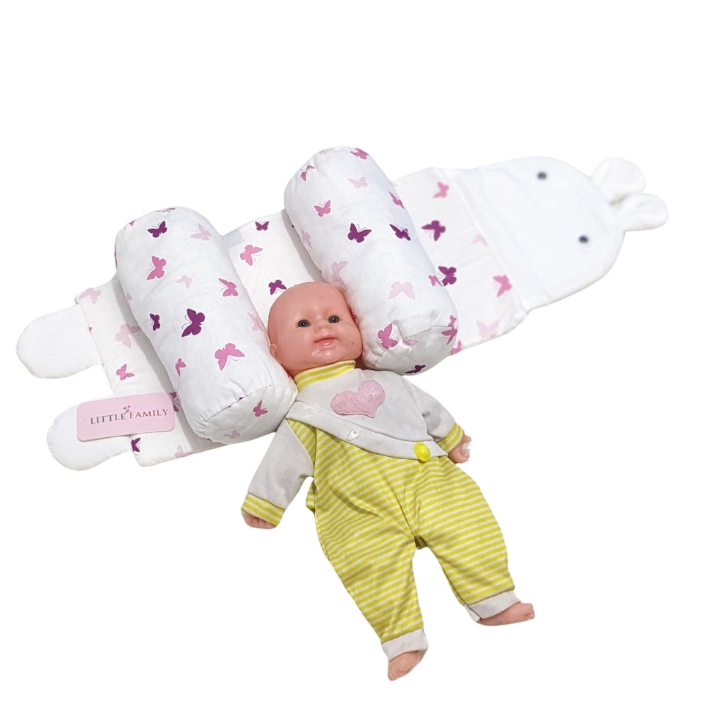 Pink Butterfly Baby Head Shaping Pillow – Ergonomic Support