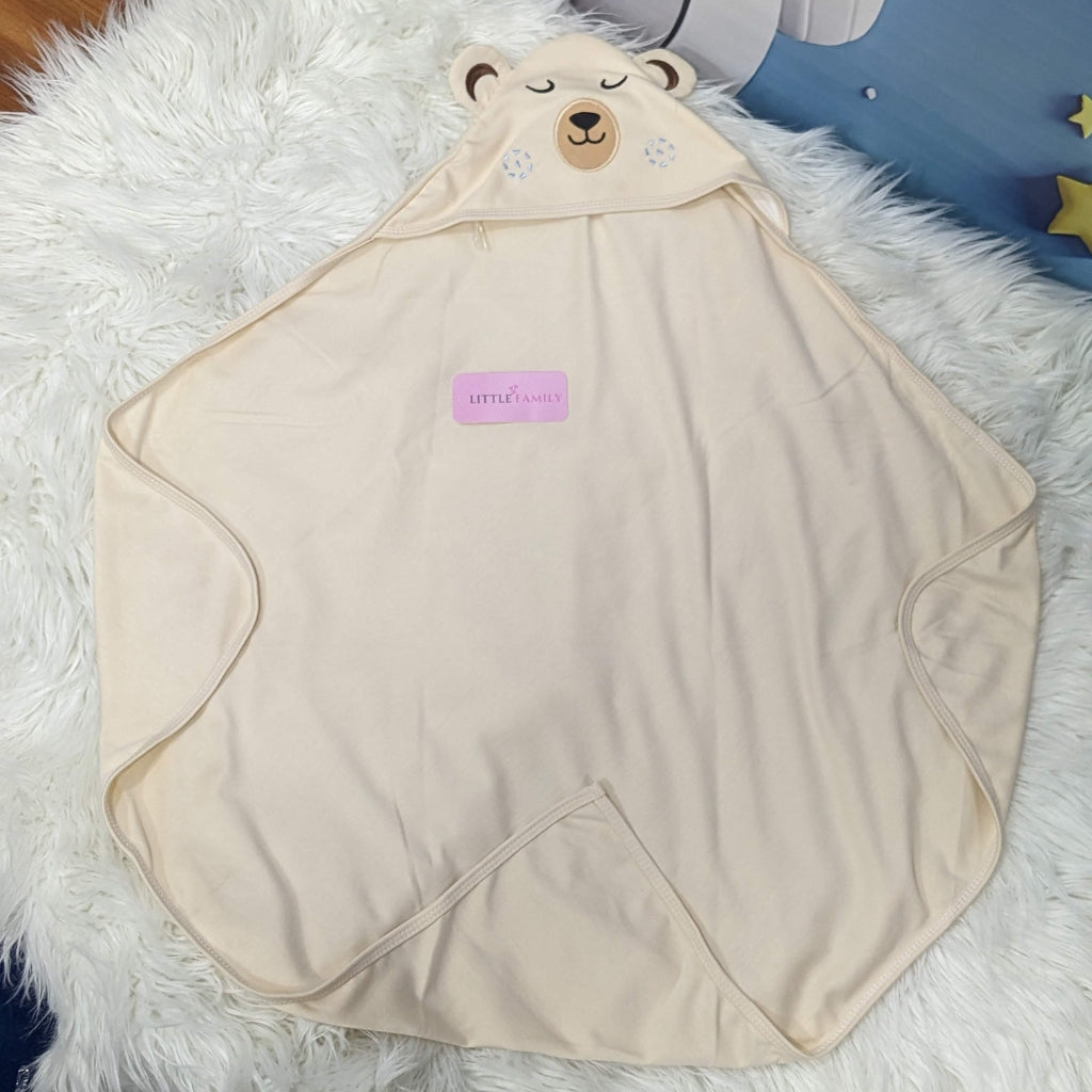 Premium Baby Hooded Wrapping Sheet | Polar Bear