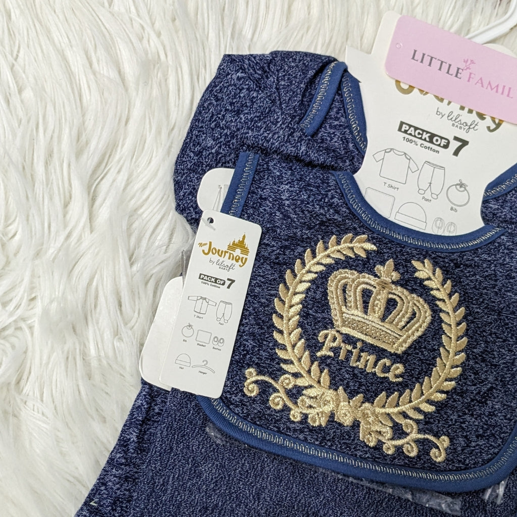 7-Piece Newborn Baby Starter Gift Set – Prince Edition