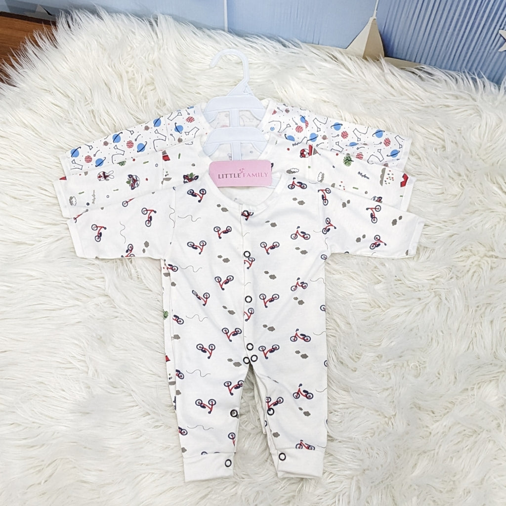 Pack of 3 Premium Baby Rompers – Gentle and Breathable