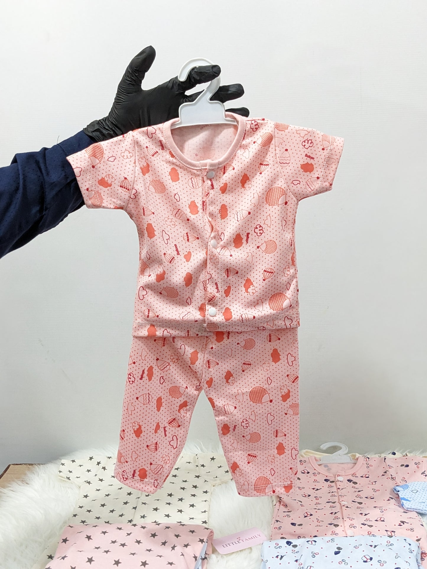 Baby Summer Night Suit - Pink Cloud Dreams