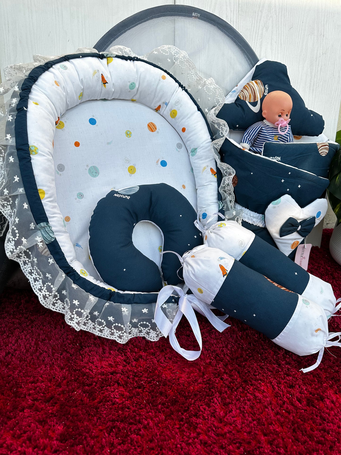 Galaxy Theme Baby Bedding Set - 9 Pieces