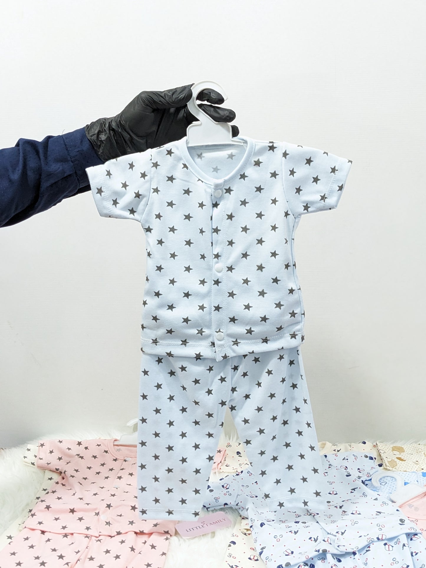 Baby Summer Night Suit - Blue Twinkle Star