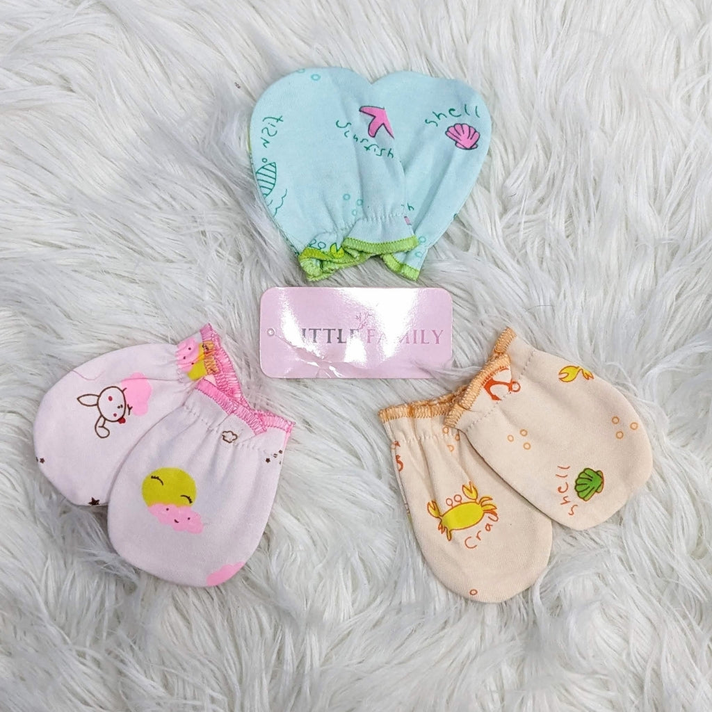 Newborn Baby Mittens – Gentle Scratch Protection | Pack of 3