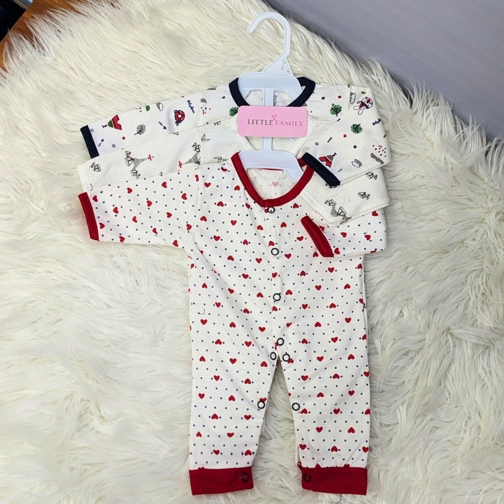 Pack of 3 Premium Baby Rompers – Gentle and Breathable
