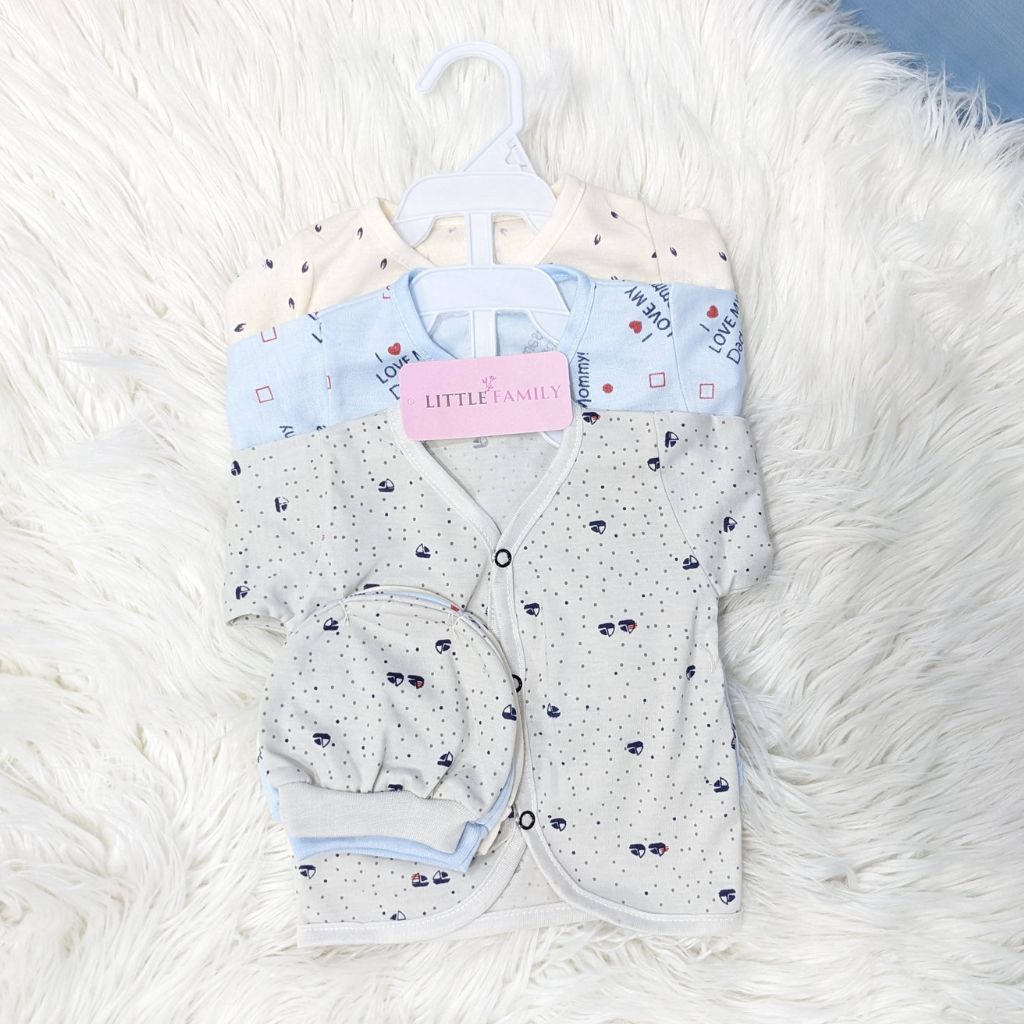 Newborn 3-Piece Cotton Outfit Set – Pack of 3