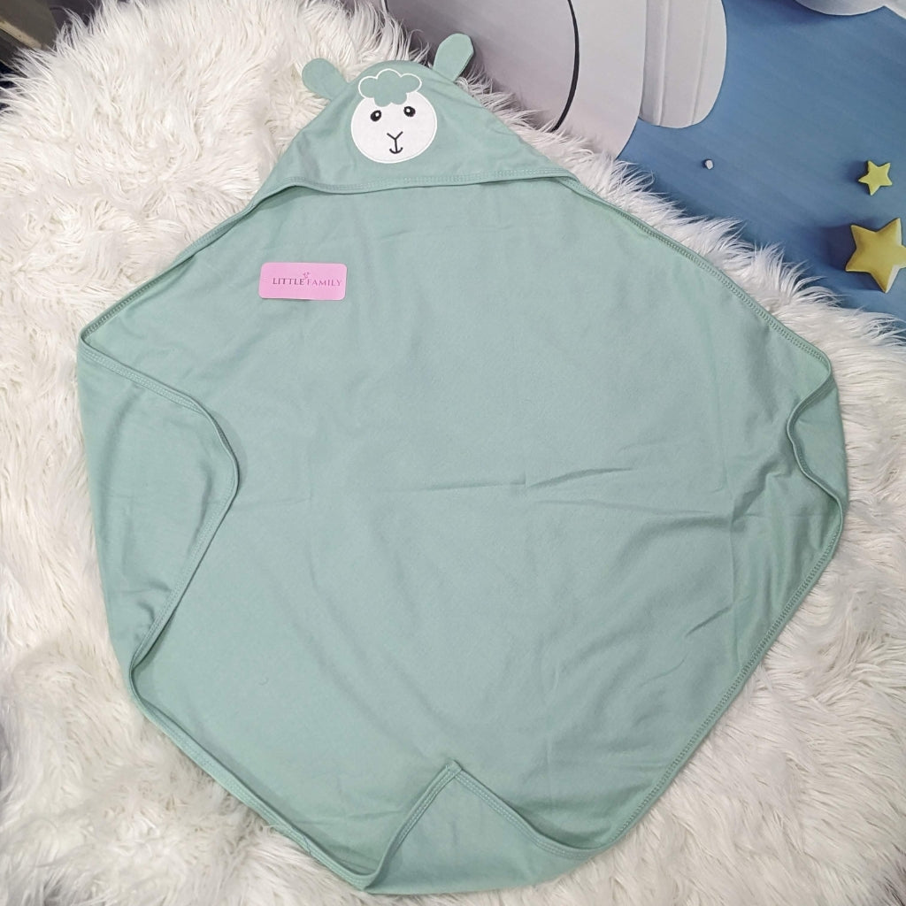 Premium Baby Hooded Wrapping Sheet | Sheep (Lamb)