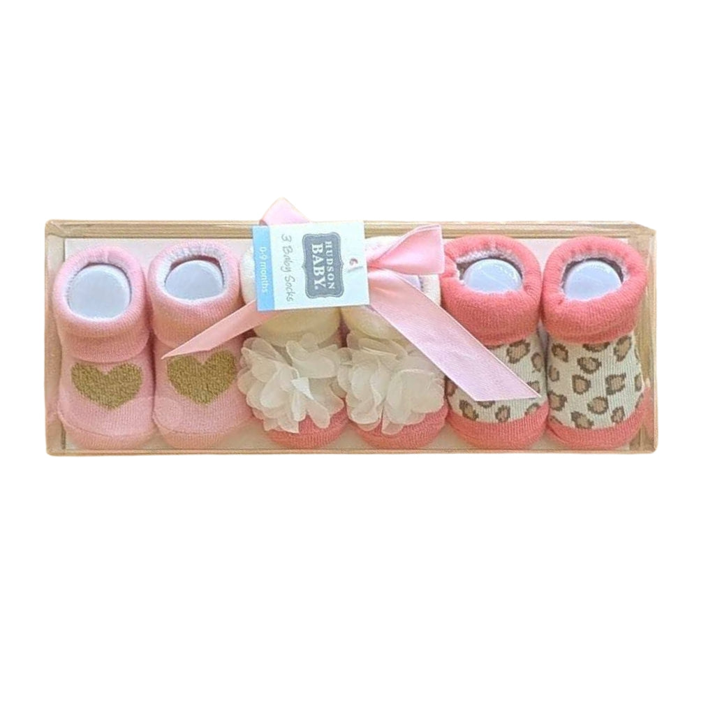 Baby Booties Gift Set – (Pack of 3) | Pink & White