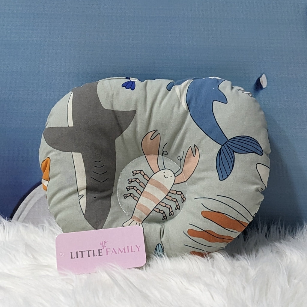 Baby Round Head Support Pillow - Dolphin