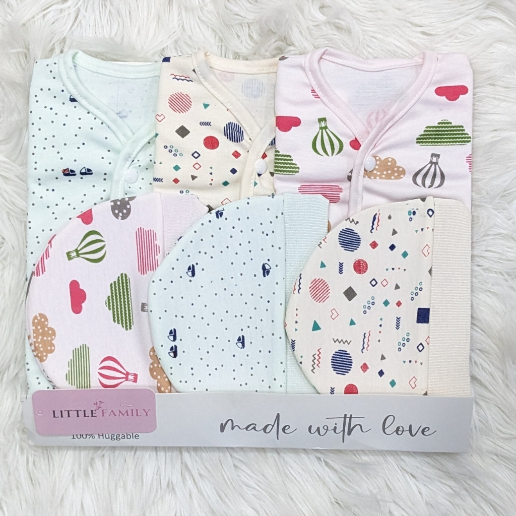 "Cloudy Dreams" Print – 3-Piece Baby Suit Set