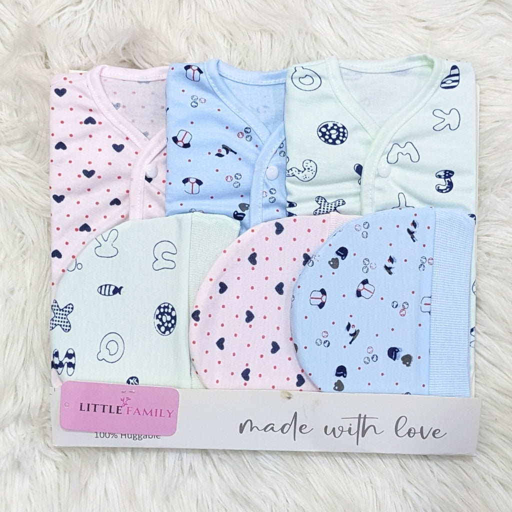 "Green Alphabets" Print – 3-Piece Baby Suit Set